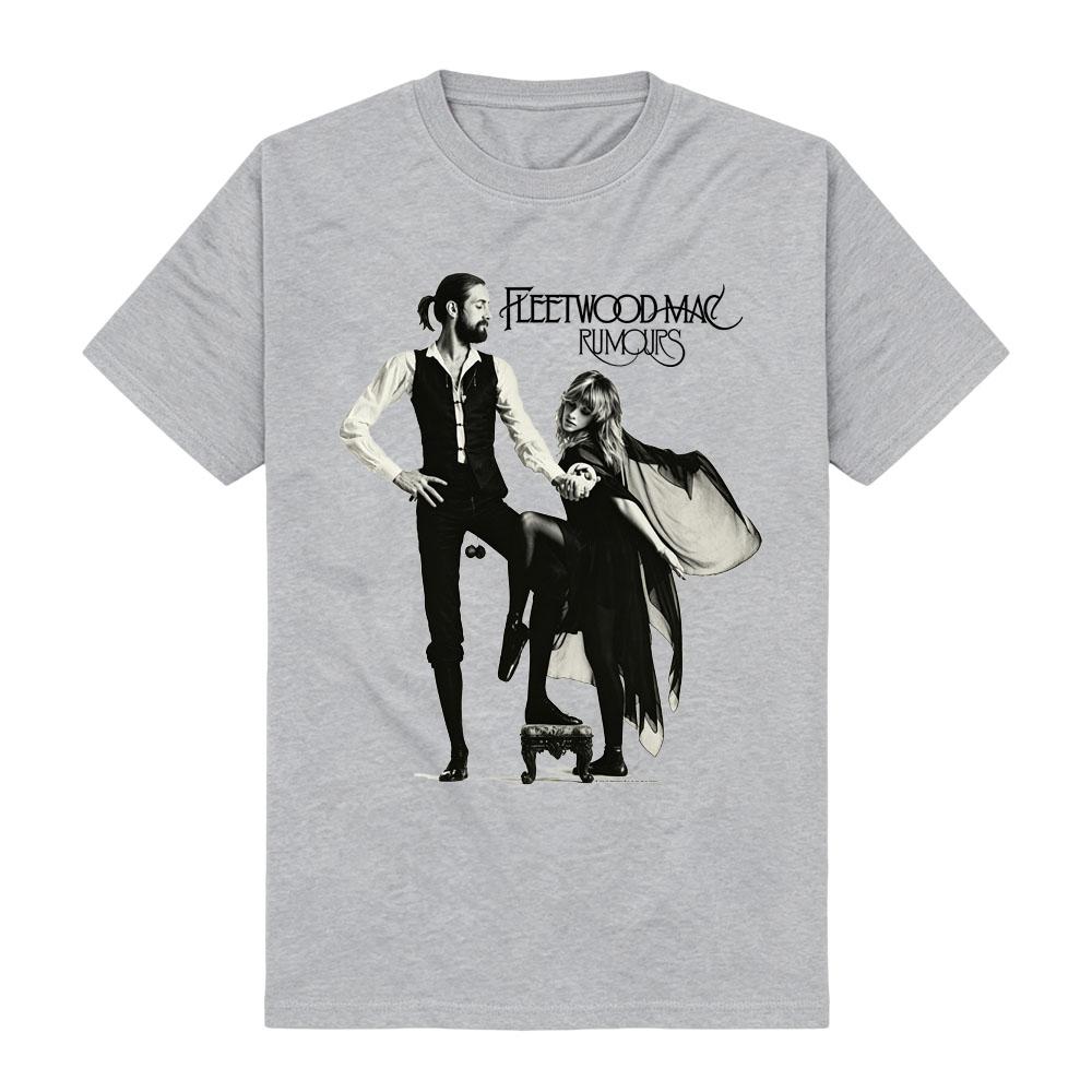 Fleetwood Mac Rumours T-Shirt Vintage Rock Bohemian and Gypsy Punk Tee Black and White Art Tshirt Cotton Women Men Tops