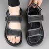 Fashion Fashion Commute Men Sandals Outdoor Soft Sole Breathable Beach Sports Shoes Casual Leather Sandals Lightweight Open Toe Sandals