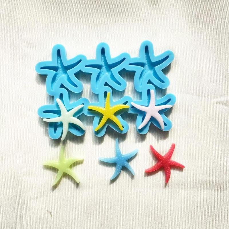 Crystal Epoxy Mold Earrings S Jewelry Mold Hanging Pendant Decoration Starfish Irregular Silicone Mold