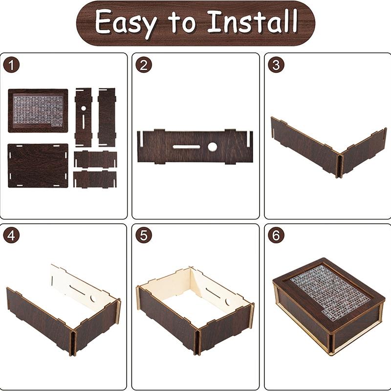 Деревянная копилка-свинка номиналом 1000/3000/5000/10000 евро с многоразовым использованием, с целью сбережения и числами, сундуками для денег