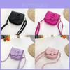 Модная корейская мини-сумка на плечо для детей Стильный аксессуар PU Crossbody Черный Розовый Фиолетовый Белый