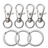 10/20 шт., набор поворотных застежек, карабины для ремешков с кольцами для брелоков, крючки для ключей для DIY, принадлежности для ожерелья, браслета, цепочки