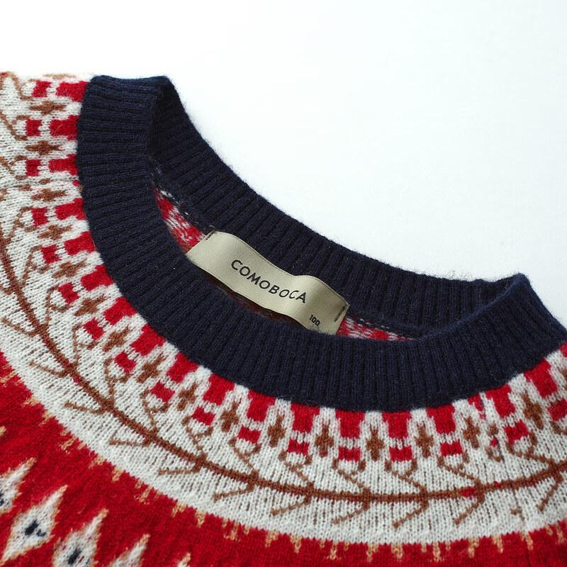 Komon Boca Women's 2025 Autumn/Winter Fair Isle Cashmere Sweater