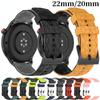 Силиконовый ремешок 22 мм 20 мм для Samsung Watch 7/6/5/4 Huawei Watch 4/3/GT5-4-3 Браслет с футбольным узором Amazfit GTR 4/Balance Band