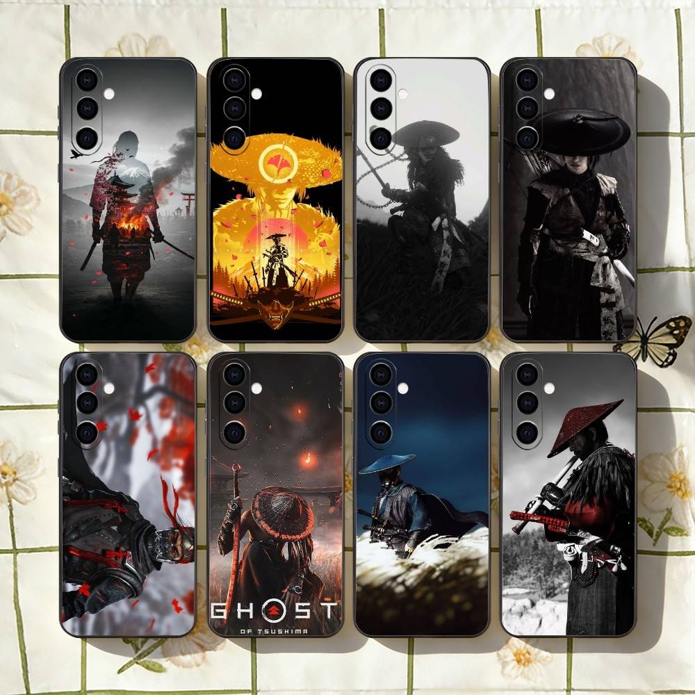 Чехол для телефона Game G-Ghost Of Y-Yotei для Samsung Galaxy A73,A72,A71,A70,A53,A52,A51, Мягкий силиконовый черный чехол