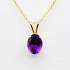 Amethyst Pendant Necklace Genuine Amethyst 8x6mm Pendant February Birthstone
