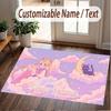 Custom Name Crystal Velvet Rug,Sailor Moon Comfortable Anti Slip Floor Mat For Room Decoration