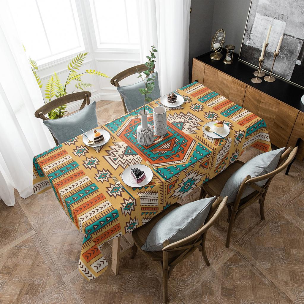 Ретро племенная графика водонепроницаемая скатерть свадебный декор стола дорожка для стола кухонный обеденный стол крышка