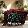 Custom Name Personalized Hannover 96 Football Print Blanket, Home Decor, Bedroom, Sofa, Camping, Couch, Gifts for Birthday Christmas
