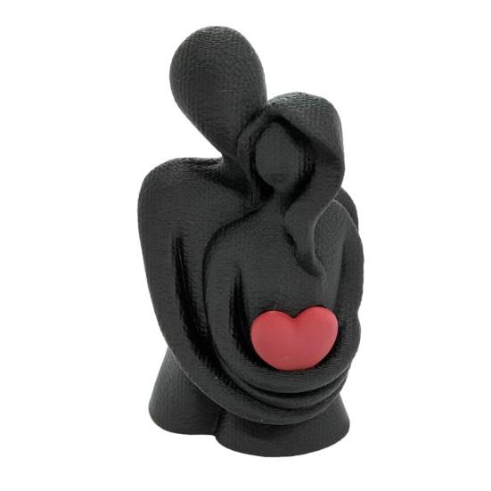 Фигурка обнимающейся пары, напечатанная на 3D-принтере, статуэтка пары с любовным сердцем на День святого Валентина, украшение для дома, офиса, десктопа