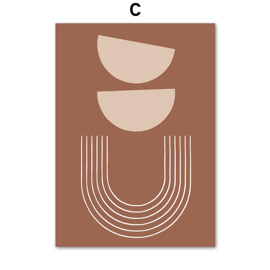 Абстрактные Бохо Радуга Ваза Растение Лист Линия Плакаты И Принты Холст Картина Скандинавские Настенные Картины Для Декора Гостиной