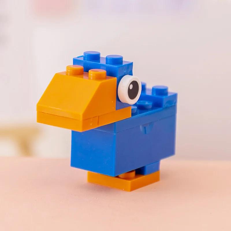 Творческий мультфильм животное строительный блок точилка для карандашей милый забавный собрать себя точилка для карандашей своими руками канцелярские принадлежности подарок школьные принадлежности