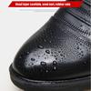 Men Winter Fur Lined Business Shoes Slip On Loafers for Man Cowhide Leather Wool Lining Keep Warm Shoes