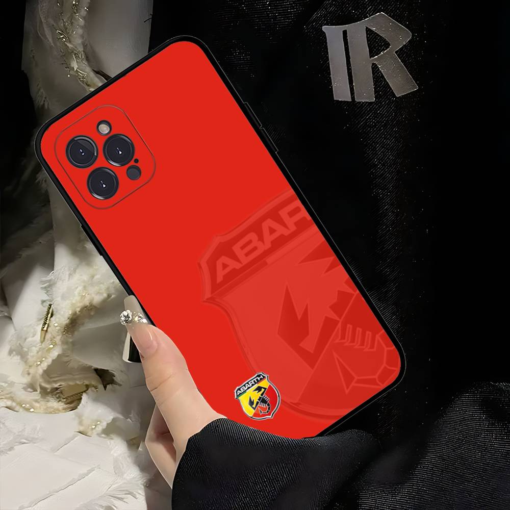 Чехол для телефона с логотипом A-Abarth Для Iphone 17 Air 16 15 14 13 12 11 Pro Max 16 15 14 Plus Мягкий ТПУ чехол