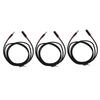 3Pcs Audio Cable 4 Pole 3.5mm Male Nylon Braided Cord for Microphone Phone Sound Card