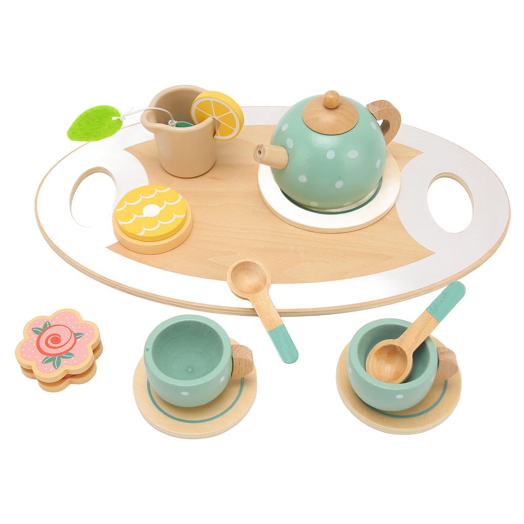 Pretend Play Tea Party Set Interesting Smoother Edges Vivid Details Play Food Accessories for Toys