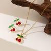 2025 бестселлер горный хрусталь вишня кулон ожерелье нишевая личность мода простой темперамент холодный ветер ключица цепочка
