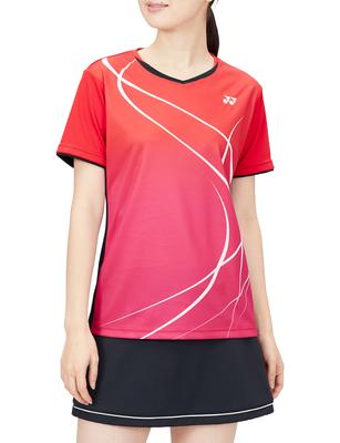 Yonex Игровая футболка с коротким рукавом Закат Красный S Женская, (496)