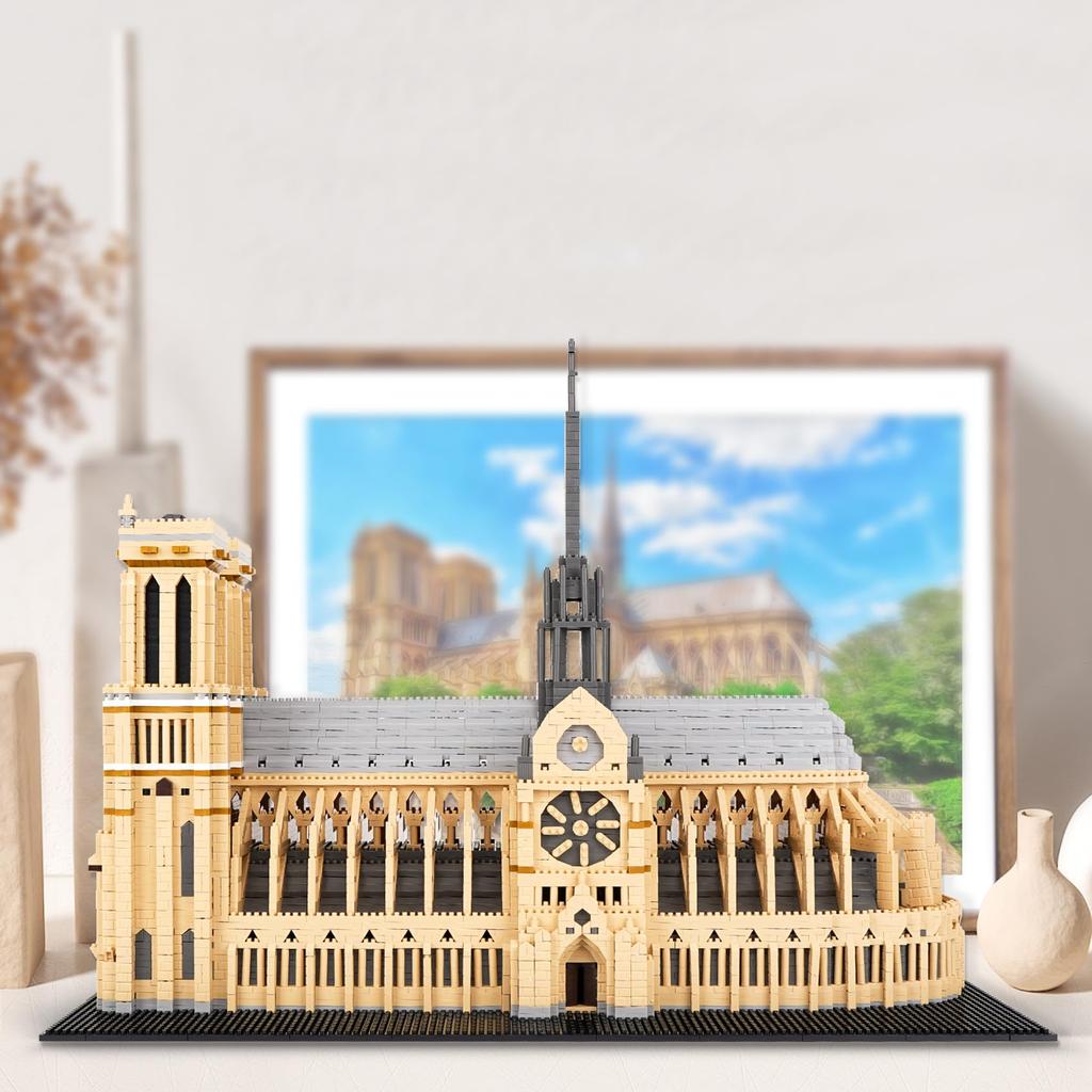 LULUFUN Мини-конструктор Собор Парижской Богоматери Мини 3D Замок Нотр-Дам де Пари Сборка Детям и Праздник Новый Подарок на День Рождения Рождество Игрушка,
