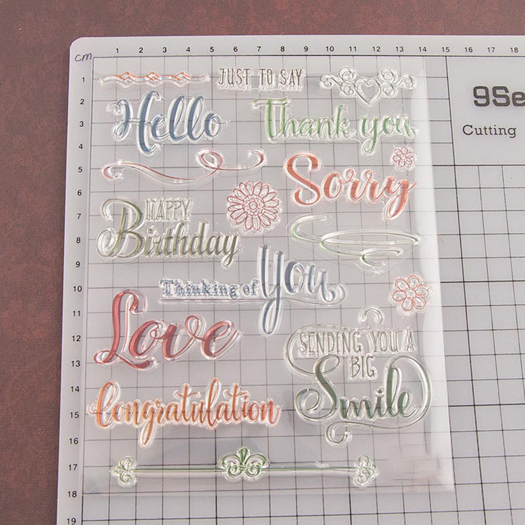 Stamp Word DIY Craft Seal Word Handmade TPR Album Expression Accessory