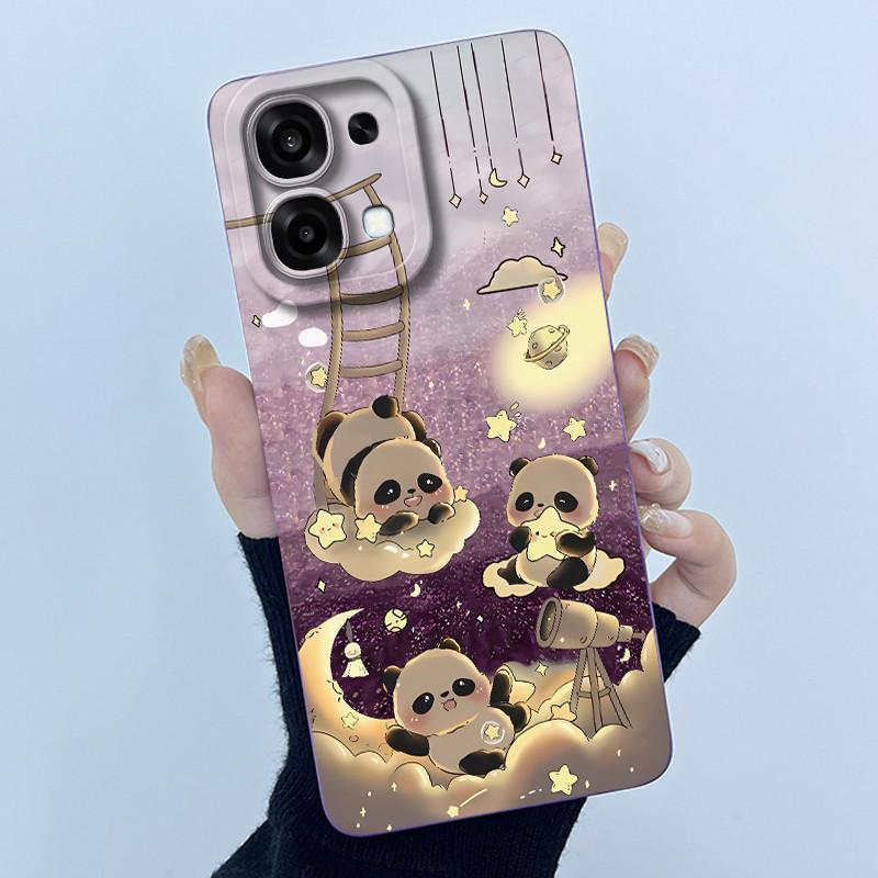 Case For Oppo A6 Pro Cute Panda Sweet Girls Cats Silicone Soft Protective Cover For OppoA6 Pro A6Pro 4G 5G 2025 Bumper Casing