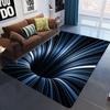 3D Vortex Illusion Carpet Entrance Door Floor Mat Abstract Geometric Optical Doormat Non-slip Floor Mat Living Room Decor Rug
