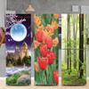 39 Styles For Choice Flowers Scenery Refrigerator Sticker Peel Stick Waterproof Double Door Freezer Cupboard Decor Art Mural