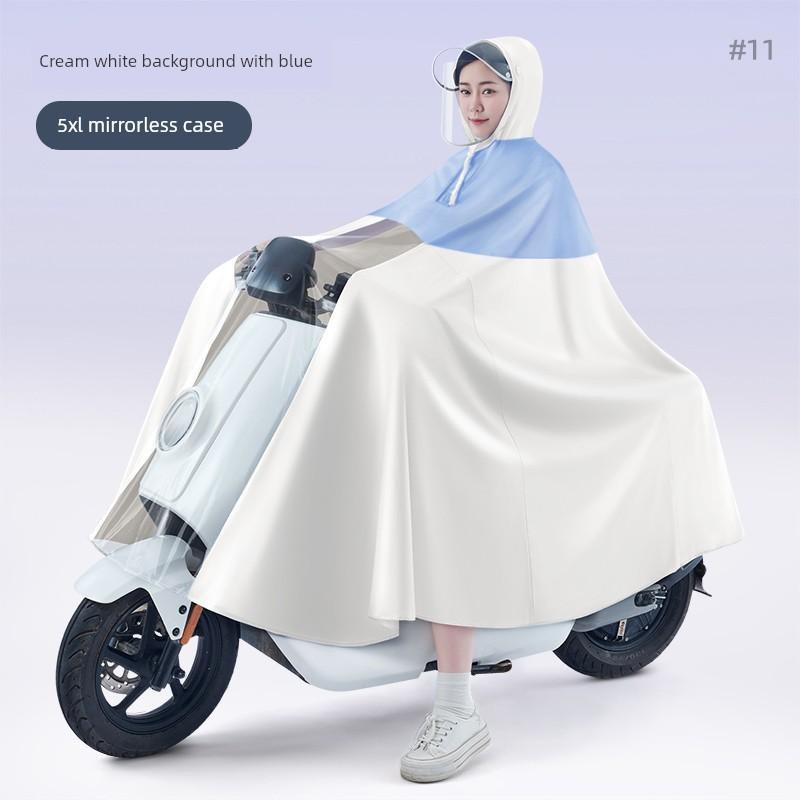 Raincoat for Women, Long Style for Electric Bikes, Full-Body Storm Protection, Thickened and Enlarged, Special for Bicycles, Double-Person Electric