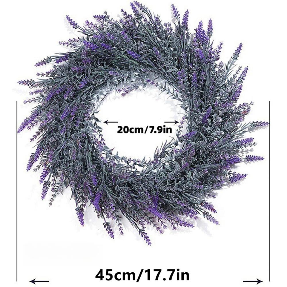 Лавандовый венок для входной двери, весенние/летние венки, венки для входной двери, для внутреннего и наружного декора дома, стены, окна, фермерского дома, свадьбы