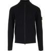 Solid Color Stand Collar Zip Long Sleeve Slim Jacket Men Jacket Black 8115503A1-V0029