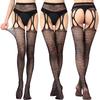 High-End Sexy Lingerie Fishnet Stockings with Non-Slip Garter, Nurse & Stewardess Style