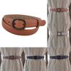 Solid Genuine Color Leather Belt Women Alloy Closure Fashion Wardrobe Summer
