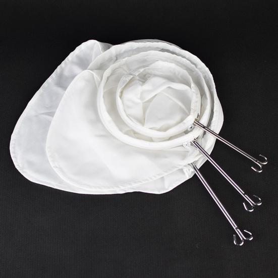 Tea Filter Bag Ultra Fine Mesh Steel Ring Long Handle Reusable Cheesecloth Tea Nut