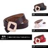 Genuine Leather Womens Retro Gold Buckle Belt With Hollow Design For Casual Fashion