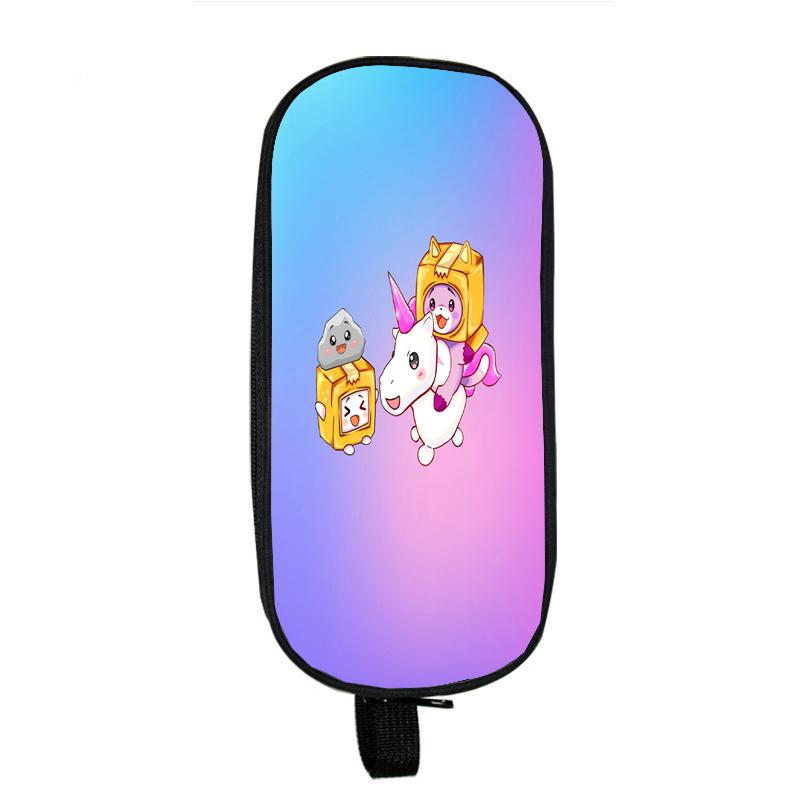 Lankybox Boxy And Foxy робот-пенал большая коробка для хранения портативная сумка для ручек для девочек двухслойная школьная сумка Kawaii чехол для канцелярских принадлежностей
