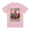 Футболка с забавными петухами I Love Cocks Meme Футболка с коротким рукавом Chicken Enthusiast Женская футболка большого размера Уличная одежда