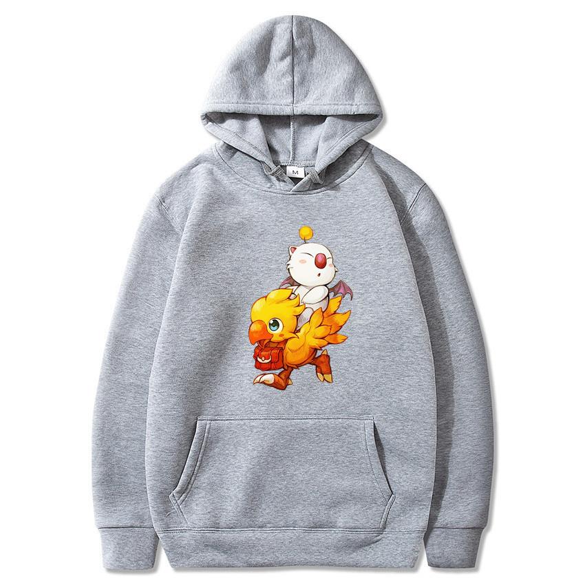 Chocobo & Moogle Final Fantasy Lightweight Hoodie Sweatshirt Fashionable Street Comfort Hoodie Versatile Casual Men's Clothing