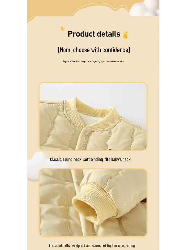 Зимний мультяшный боди и комплект верхней одежды для новорожденного ползающего