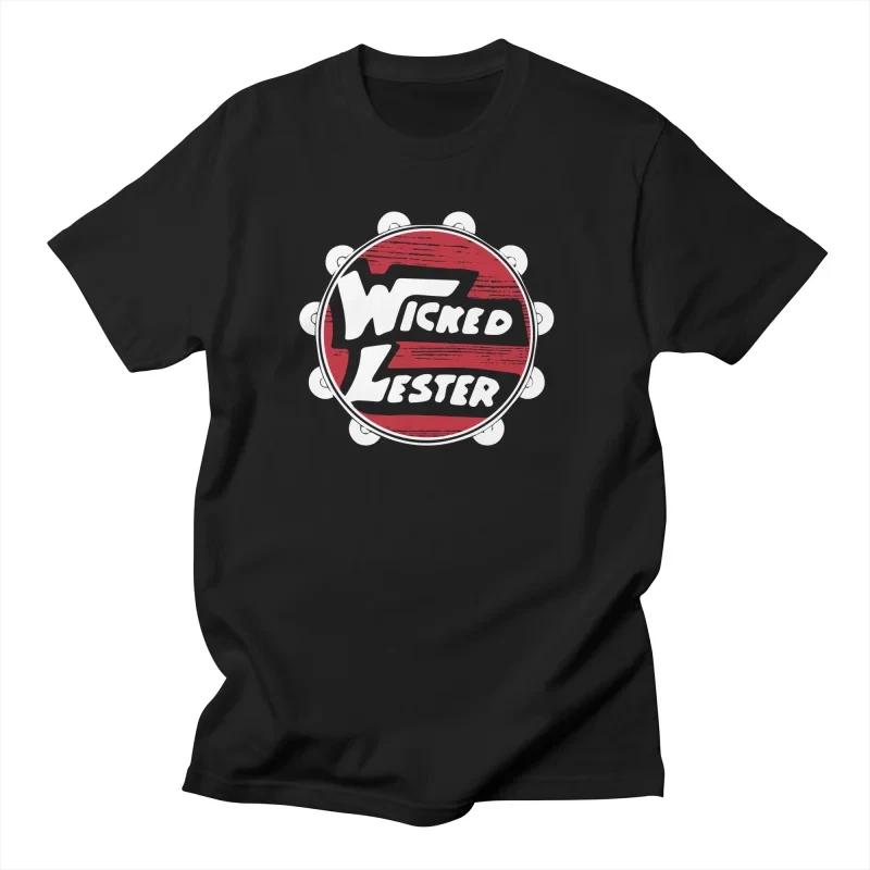 Men's and Women's T-shirts New Wicked Lester Band Logo Band Heavy Cotton Black