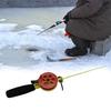 Short Ice Fishing Rod with Reel Combo Ergonomic Handle Lightweight Mini Fishing