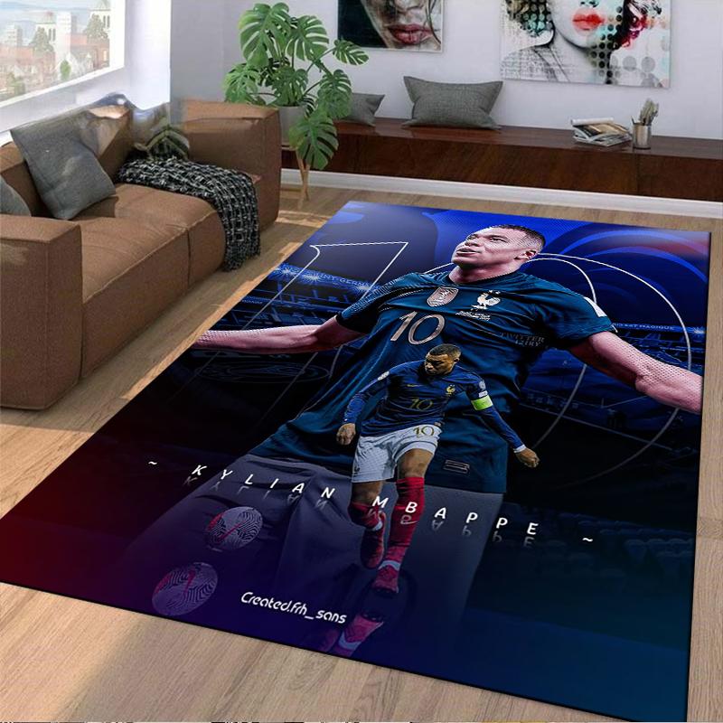 "Soccer Star carpet" Designed floor mat, suitable as a non-slip mat for the living room or bedroom sofa