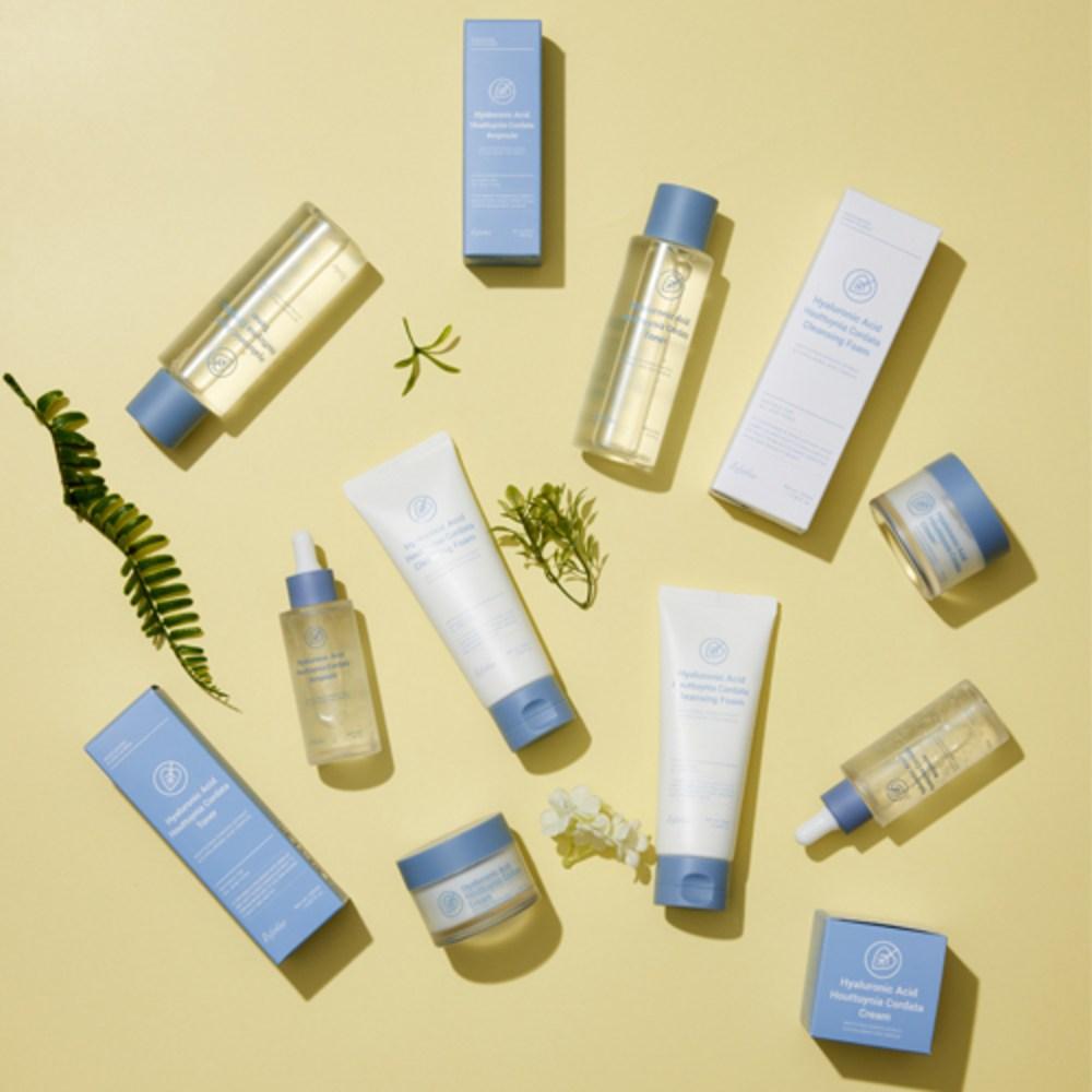 Esfolio Houttuynia cordata базовый набор из 4 предметов (пена + тонер + ампула + крем) Успокоение кожи и облегчение угревой сыпи