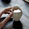 Антикварная простая белая чашка для чая «Лотос», чашка для дегустации аромата «Пепел древнего растения», бытовая, для чайной церемонии, ремесло, основная одинарная чашка, керамическая чайная
