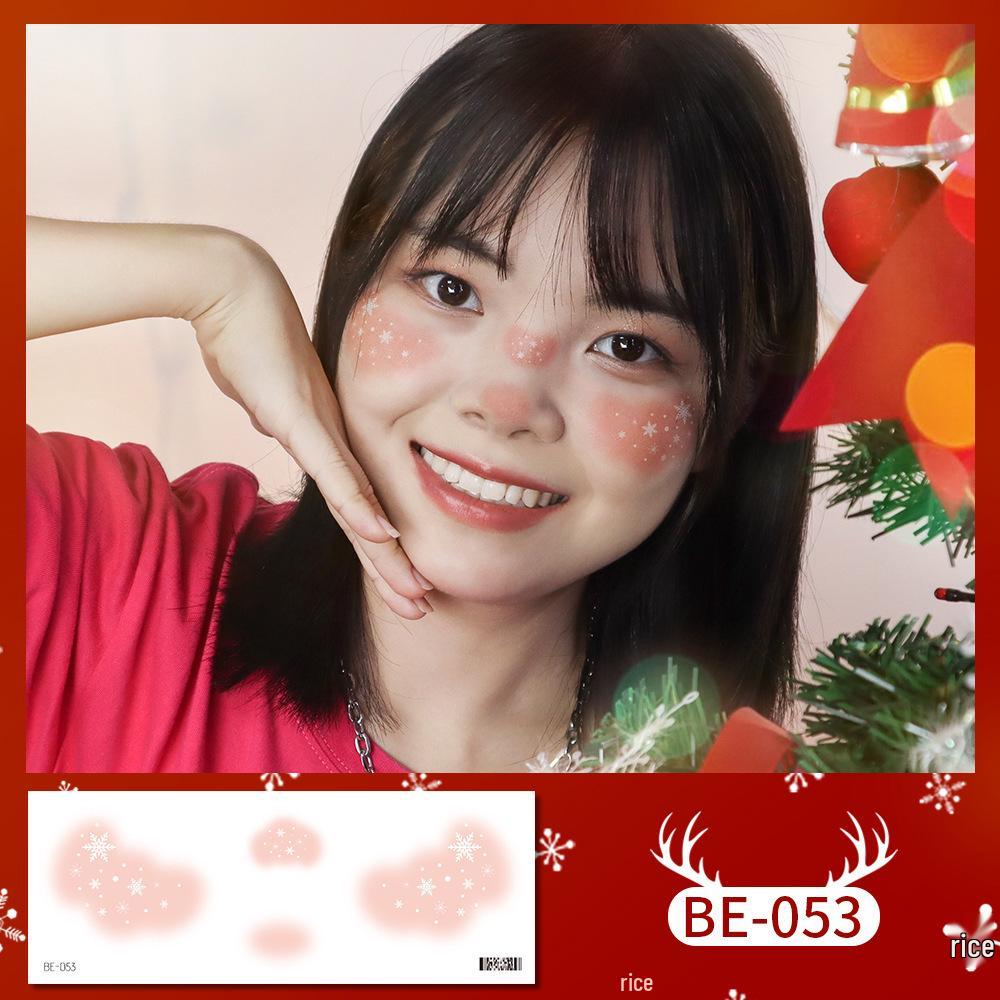 Popular Christmas Makeup Stickers: Waterproof, Long-Lasting, Temperature Sensitive Tattoo Stickers for Parties and Concerts.