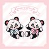 Paste Cute Panda Couple Embroidery Cloth Sticker Mobile Phone Ledger Decorative Sticker Clothes Hat Cover Patch Sticker