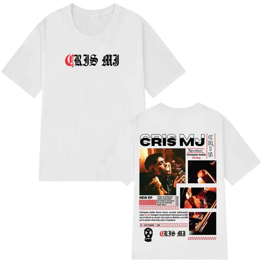 Unisex Women Fashion T-shirt Rapper CRIS MJ Album Tour 2026 Graphics T Shirt Summer Short-sleeved Cotton Hip-hop Punk T-shirts