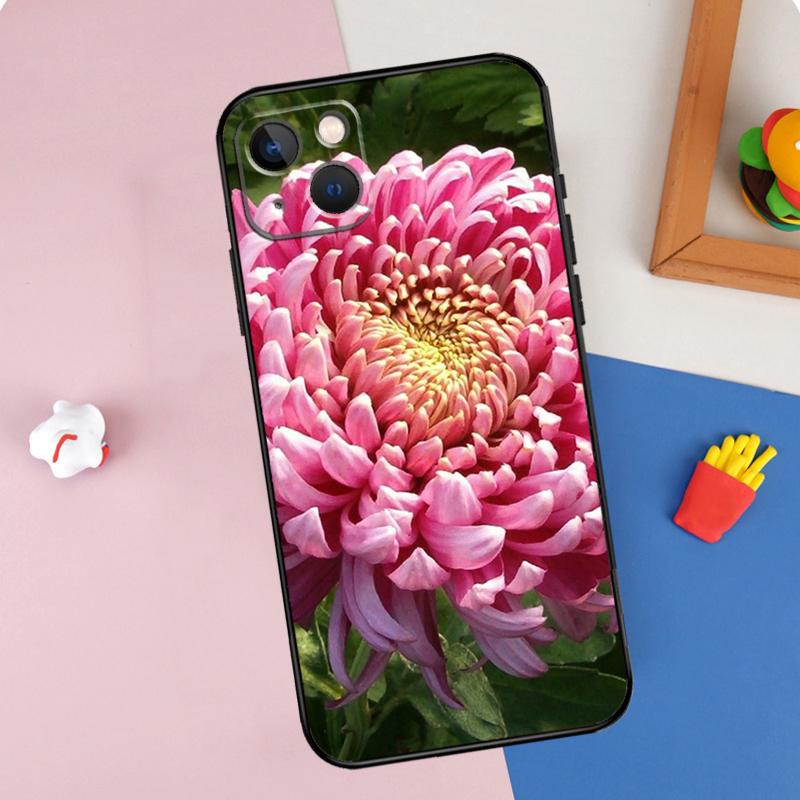 Чехол для телефона с хризантемами для iPhone 16 Pro Max 11 12 13 14 15 Pro Max Mini XR 16e 15 16 Plus Защитный корпус