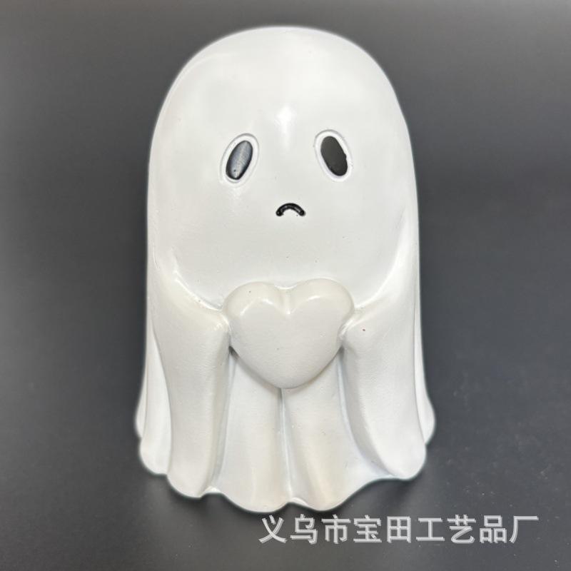Halloween cute white ghost party decoration garden ornaments study table decoration knickknacks