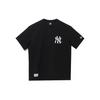New Era X MLB Нью-Йорк Янкис Логотип Принт Буквы Круглый Вырез Летняя Американская Футболка с Коротким Рукавом Унисекс Футболки Черный 13546490