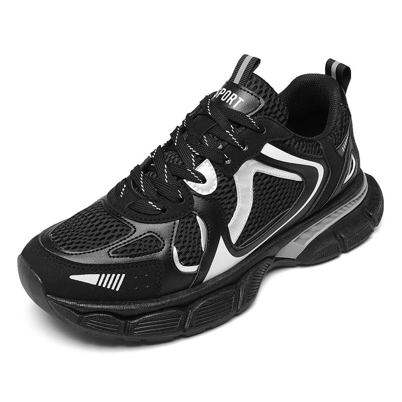 Летние мужские кроссовки Pop Daddy с толстой подошвой, классическая сетчатая поверхность, дышащие, повседневные кроссовки для бега, мягкая подошва, нескользящая спортивная обувь